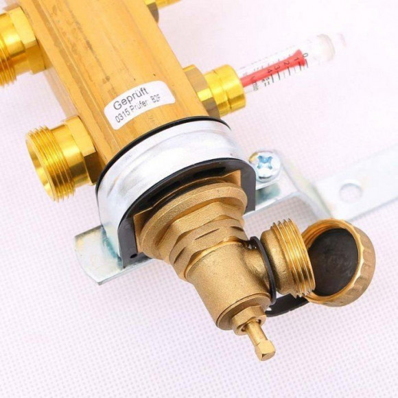 Коллектор для теплого пола WATTS HKV/T 1"x3/4" ЕК на 3 выхода с расходомером