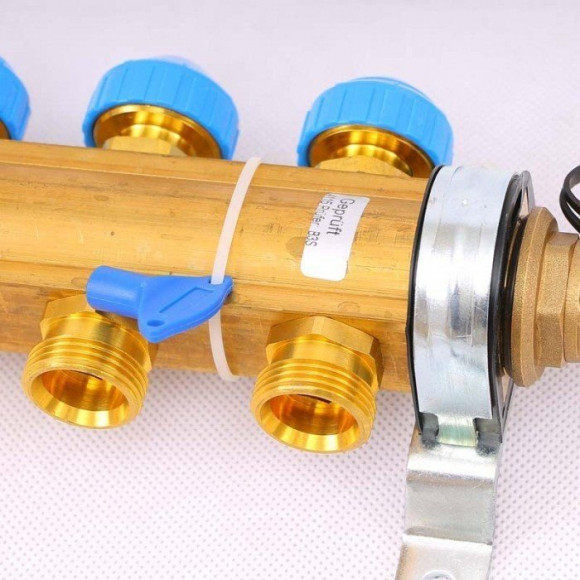 Коллектор для теплого пола WATTS HKV/T 1"x3/4" ЕК на 8 выходов с расходомером