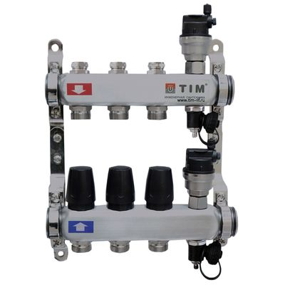 Коллекторная группа 7 контуров без расходомеров 1'x3/4" TIM