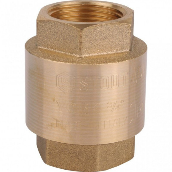 Клапан обратный STOUT 3/4" (пластиковое седло) пружинный