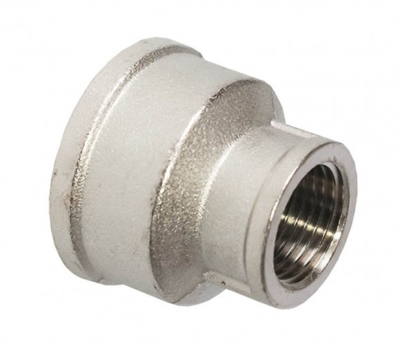 Муфта резьбовая 1/2"x 3/8" никел. TIEMME