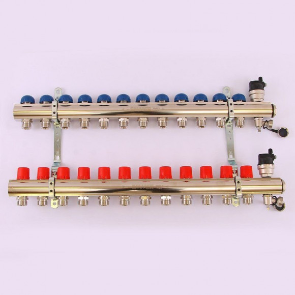 Колл. группа EMMETI TOPWAY 1"x3/4" ЕК 12 выходов с термостатическими вентилями
