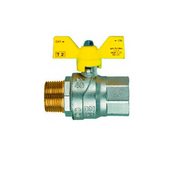 Кран шаровой для газа ВН 1/2" бабочка F.I.V