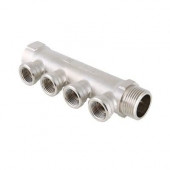Магистральный коллектор ВН В VALTEC 3 выхода 3/4"х1/2" латунь Магистральный коллектор ВН В VALTEC 3 выхода 3/4"х1/2" латунь