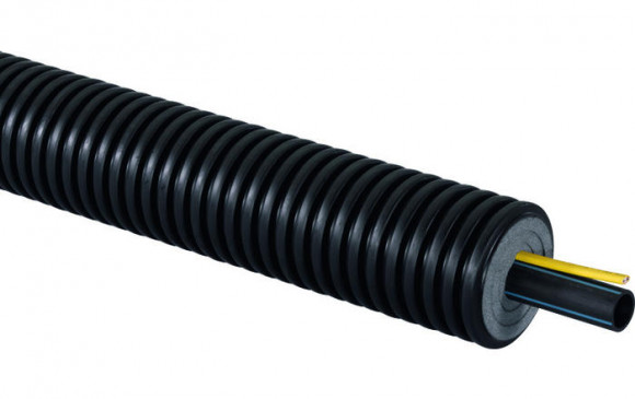 Uponor Ecoflex Supra Standard труба с жёлтым кабелем 50x4,6/140 2x0,48 ohm/m Uponor Ecoflex Supra Standard труба с жёлтым кабелем 50x4,6/140 2x0,48 ohm/m