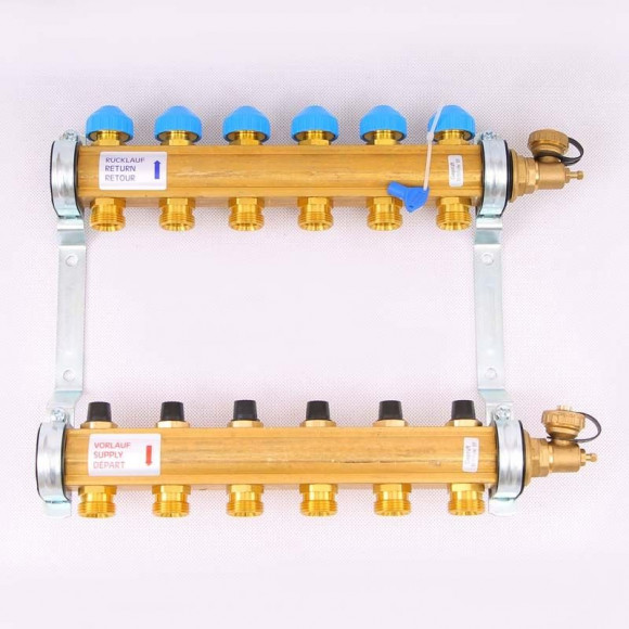 Колл. группа WATTS HKV 1"x3/4" ЕК 6 выходов с термостатом Колл. группа WATTS HKV 1"x3/4" ЕК 6 выходов с термостатом